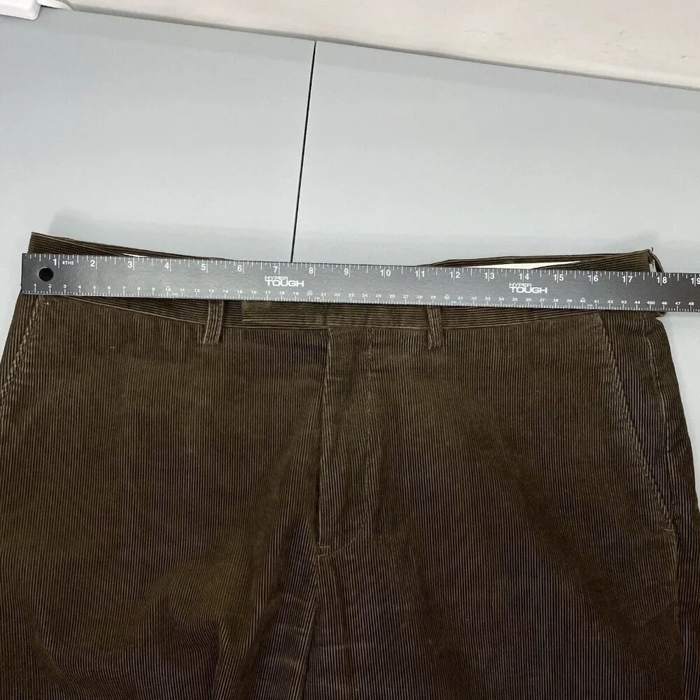 Vintage Polo Ralph Lauren Preston Corduroy Pants Wide Leg Preppy Brown Men 36x27